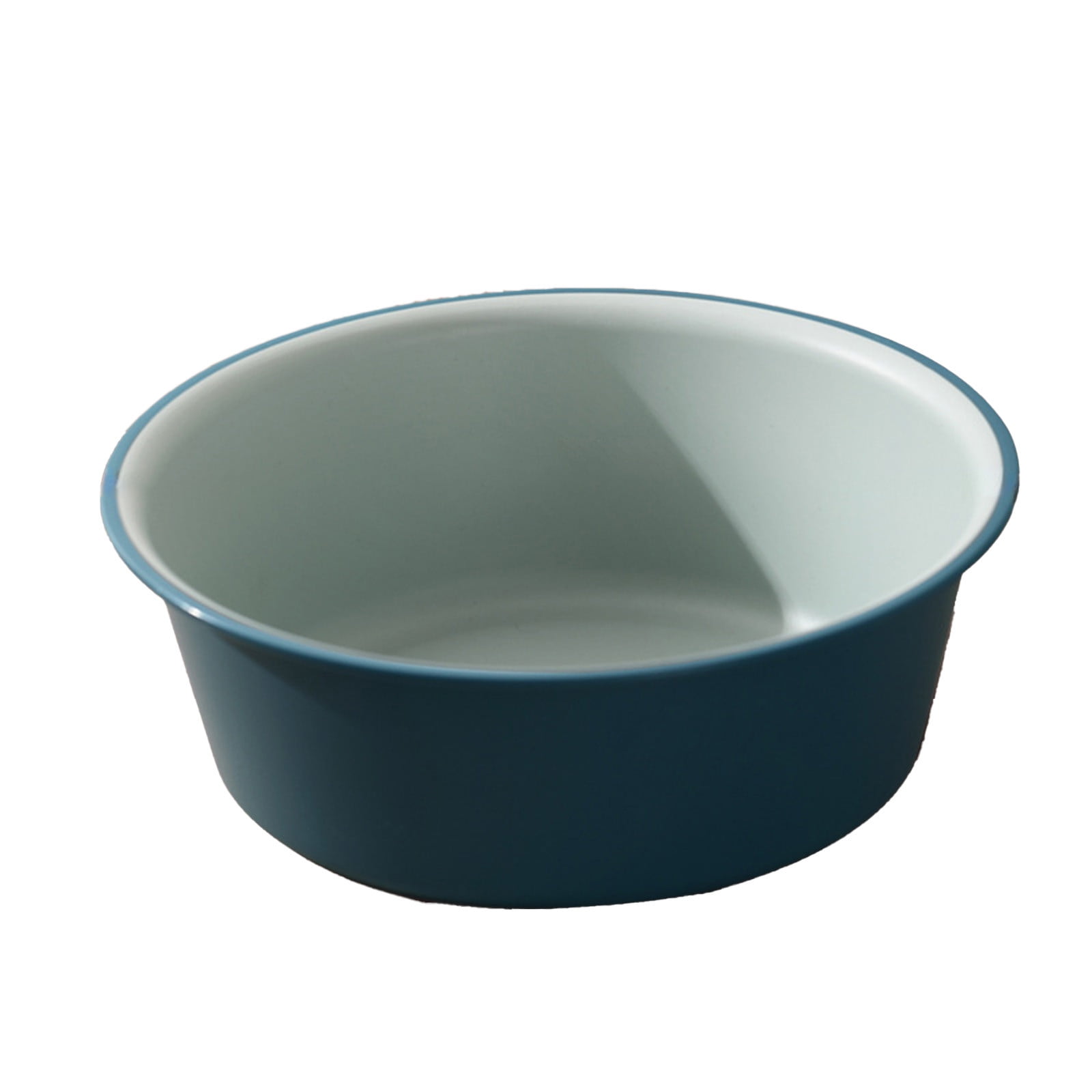 Wide Foot Wash Basin with Two-Color Design, Durable High-Temperature Plastic Washbasin for Laundry and Bathing, 13-Inch Round Shape with Large Capacity, Stable Flat Bottom for Home and Hotel Use B - Image 1