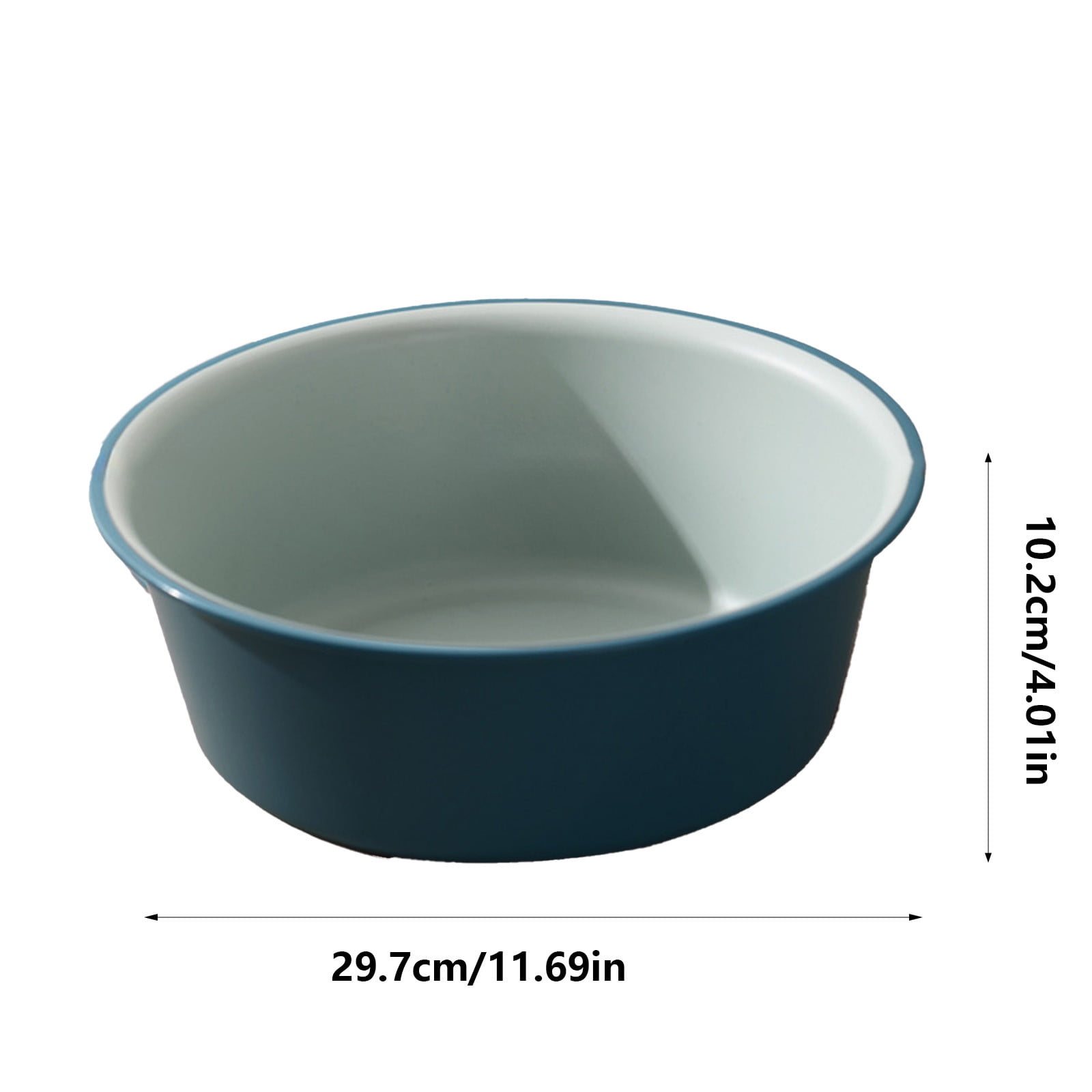 Wide Foot Wash Basin with Two-Color Design, Durable High-Temperature Plastic Washbasin for Laundry and Bathing, 13-Inch Round Shape with Large Capacity, Stable Flat Bottom for Home and Hotel Use B - Image 3