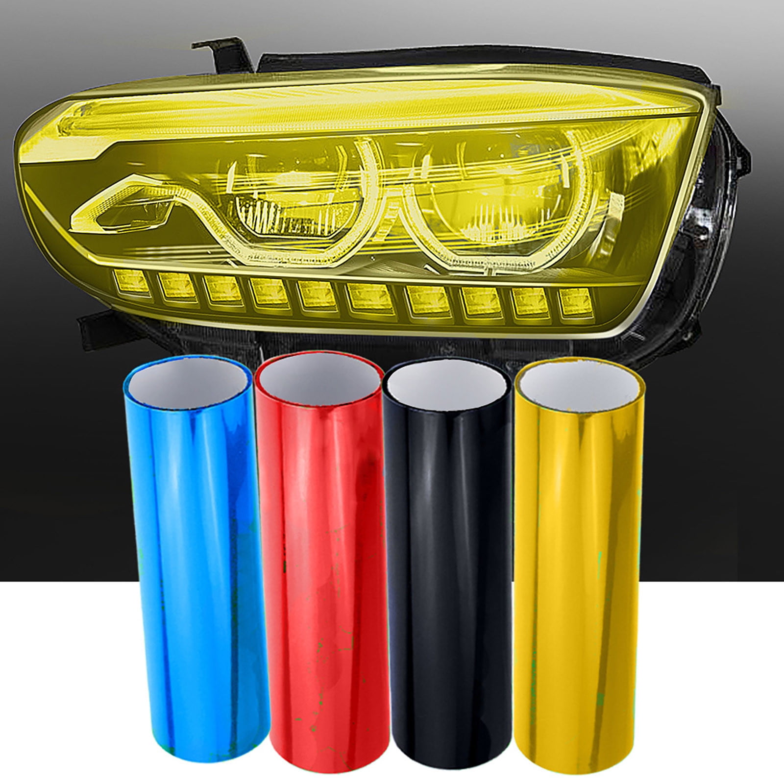 Car Headlight Color Change Film,Translucent PVC Light Sticker with Strong Adhesion,Easy Application & Bubble-Free Removal,DIY Tint Film for Headlights,Automotive Styling & Protection,30x100cm Clear - Image 3