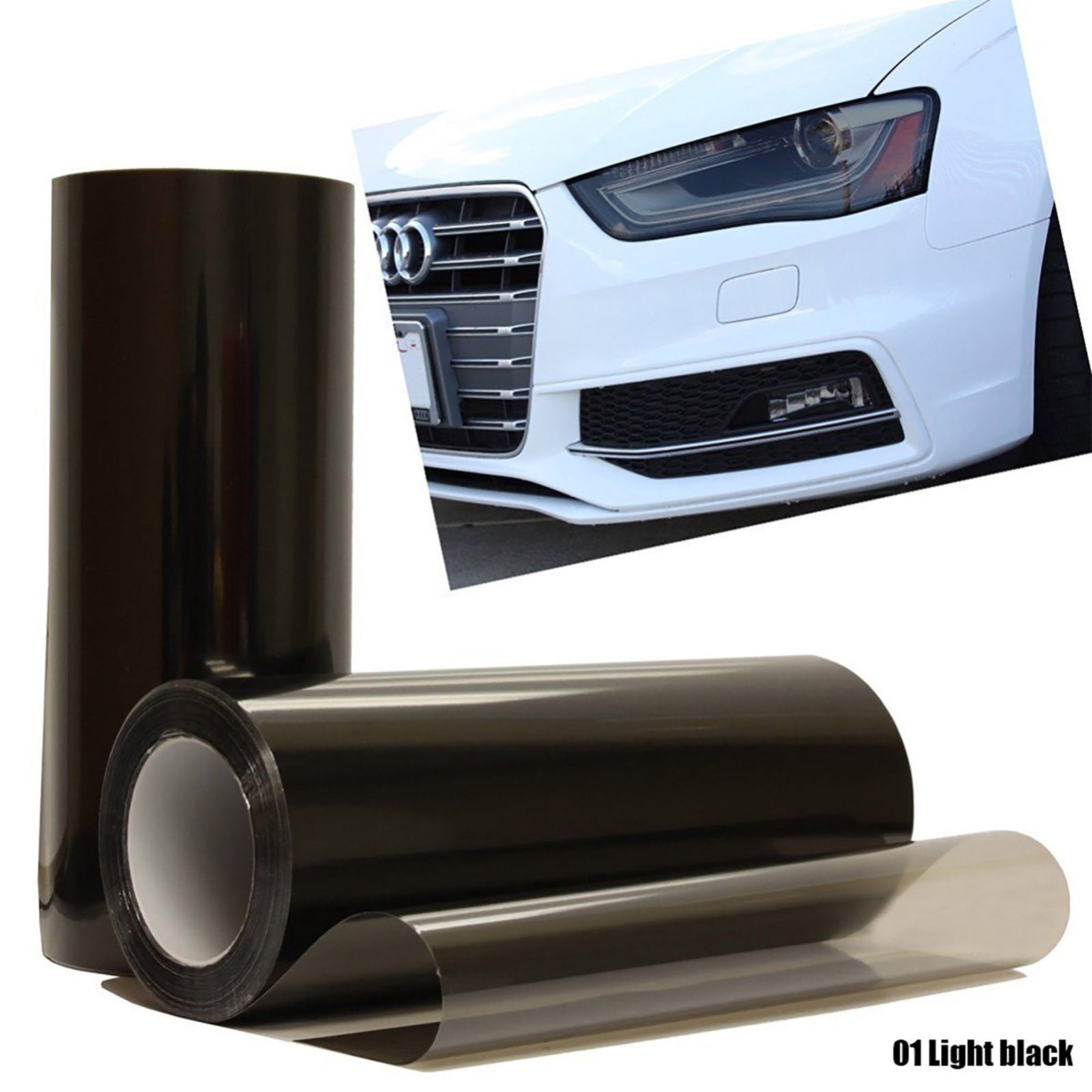 Car Headlight Color Change Film,Translucent PVC Light Sticker with Strong Adhesion,Easy Application & Bubble-Free Removal,DIY Tint Film for Headlights,Automotive Styling & Protection,30x100cm Clear - Image 4