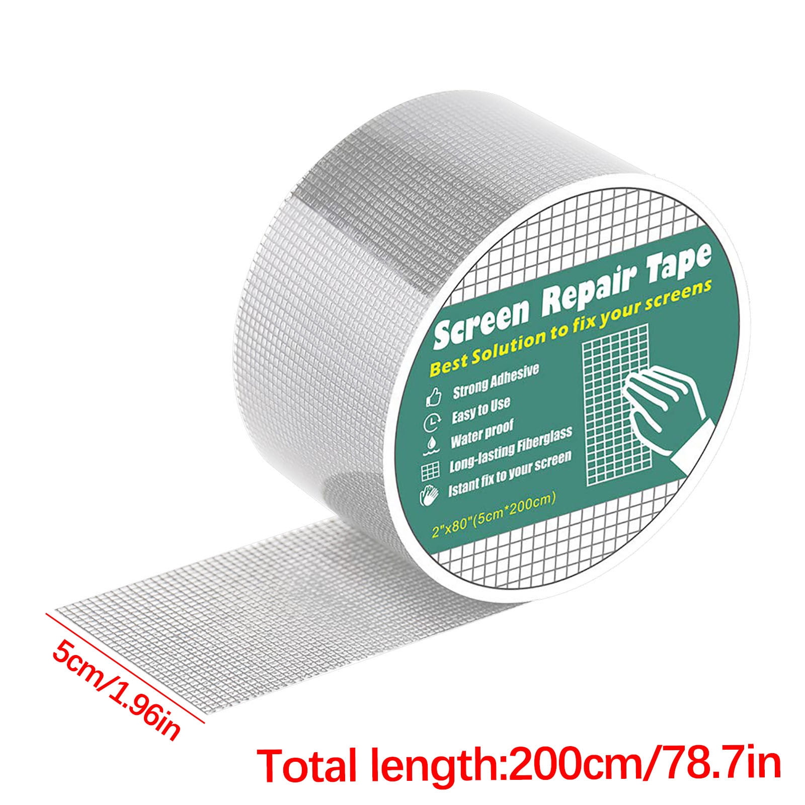 Mosquito Screen Repair Tape, Self-Adhesive Fiberglass Patch for Door & Window Mesh, 5x200cm Strong Fix for Rips & Tears, High-Low Temp Resistant Net Sticker for RV Tent, Easy DIY Solution Gray - Image 5