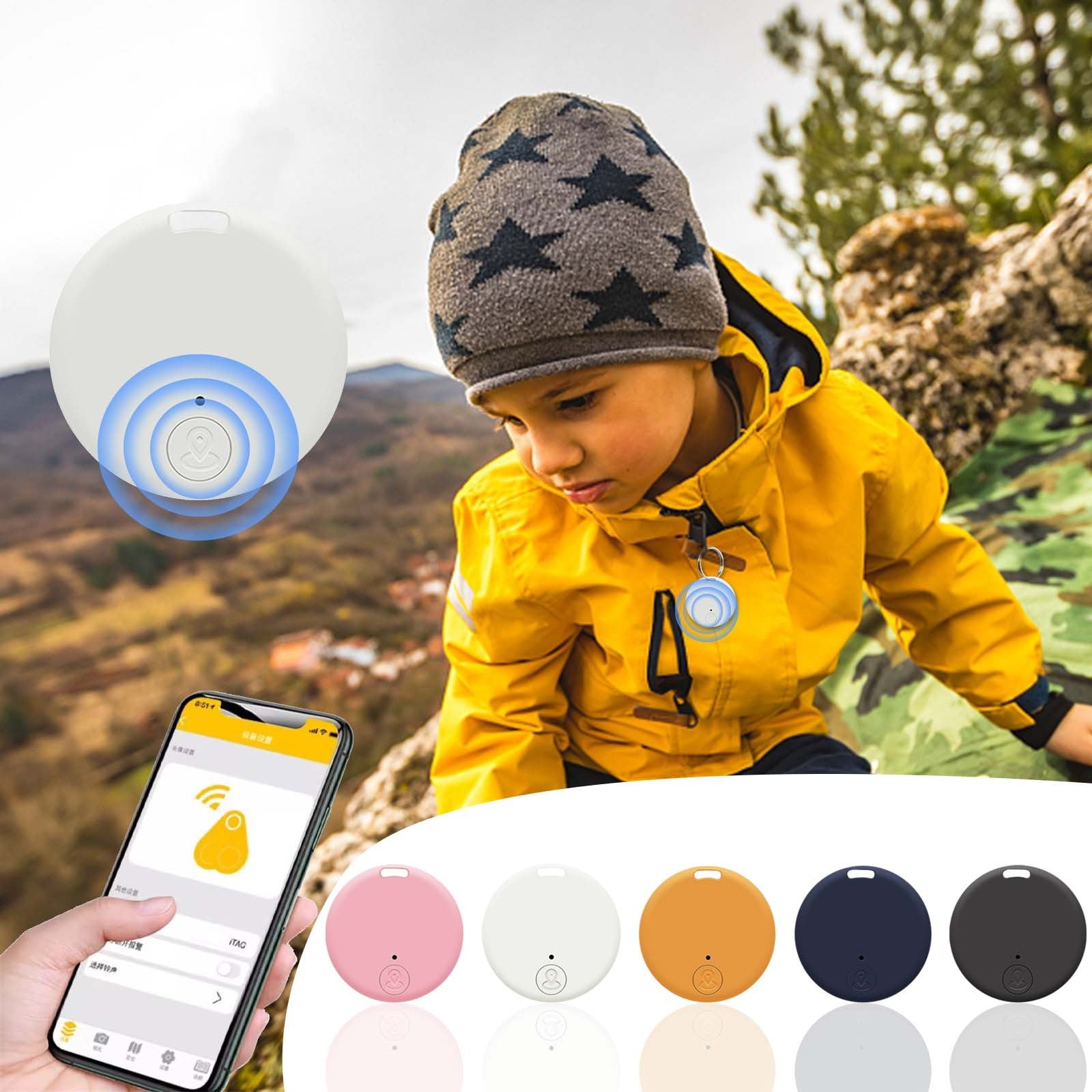 Bluetooth 5.0 Two-Way Alarm Key Finder, Smart Anti-Loss Tracking Device for Keys, Wallet or Pets, Ultra-Low Power Consumption with 6-Month Battery Life, Compact and Portable Locator E - Image 3