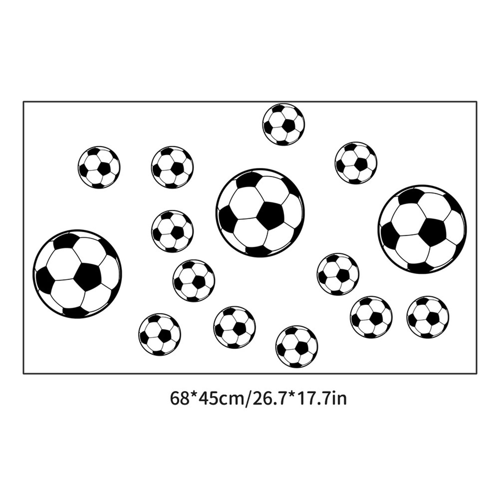 Soccer Stickers for Wall, Football Fan Room Decor, Sports Themed Stickers for Doors, Windows, Bedroom, Kids & Teens, Waterproof Vinyl Stickers with Balls & Bottles Design - Image 4