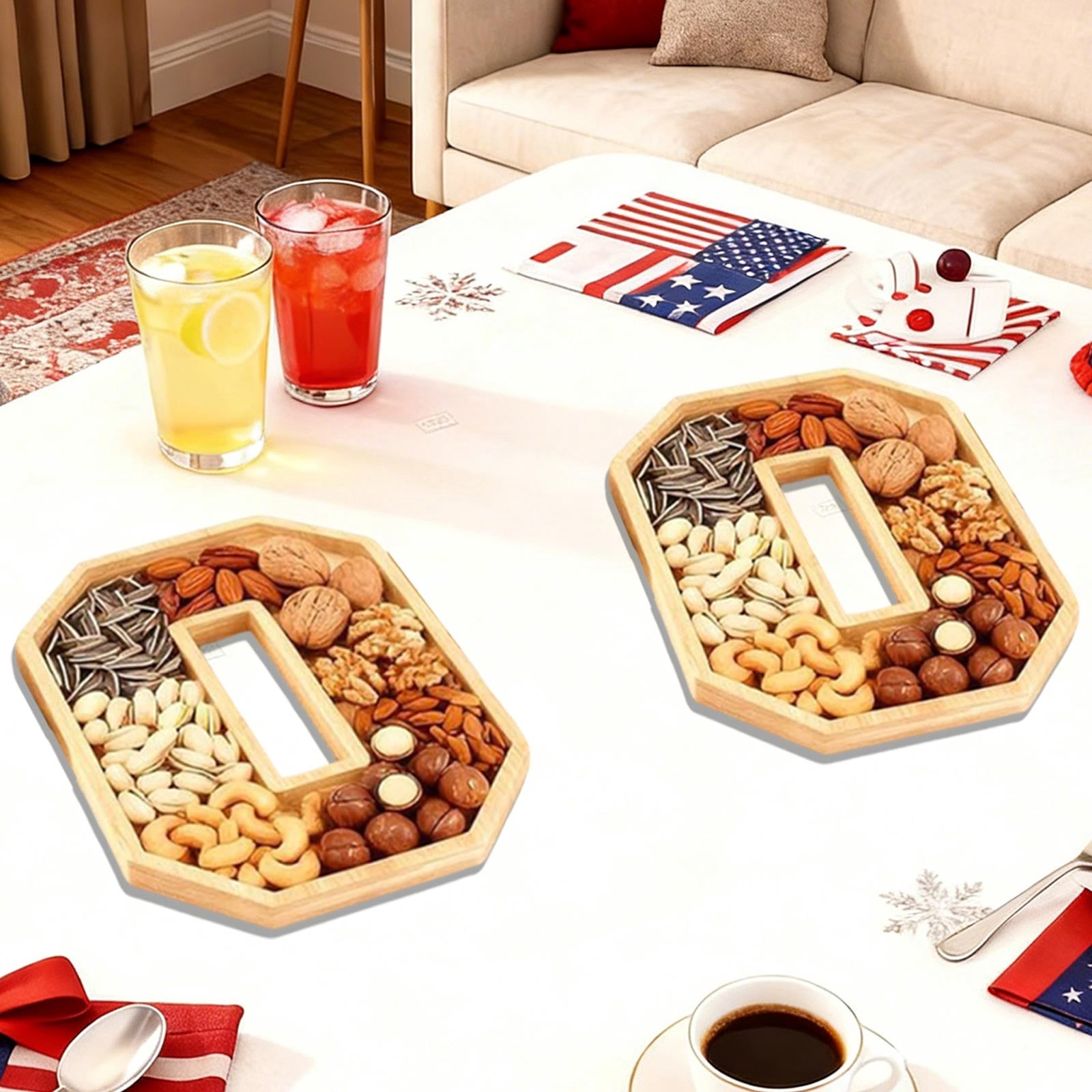 Wooden 2026 Party Supplies Charcuterie Numbers Fillable Decoration,2026 Graduation Fillable Numbers,Number Charcuterie Board Box for Fruit Cheese Platter Candy Cake Plates,Display Candy Snack Tray Number 0 - Image 3