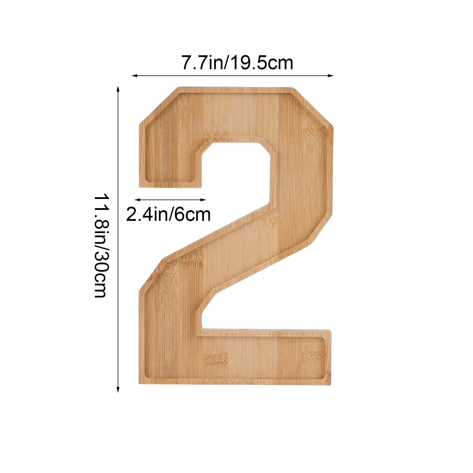 Wooden 2026 Party Supplies Charcuterie Numbers Fillable Decoration,2026 Graduation Fillable Numbers,Number Charcuterie Board Box for Fruit Cheese Platter Candy Cake Plates,Display Candy Snack Tray Number 2 - Image 3