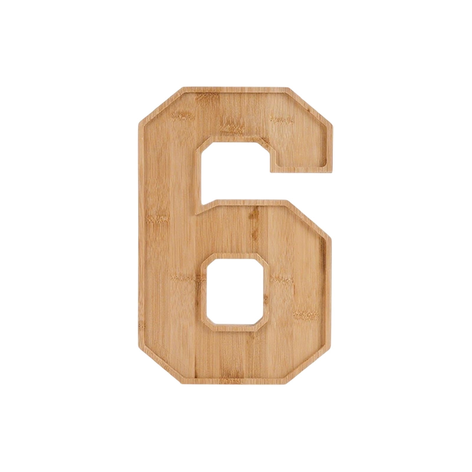 Wooden 2026 Party Supplies Charcuterie Numbers Fillable Decoration,2026 Graduation Fillable Numbers,Number Charcuterie Board Box for Fruit Cheese Platter Candy Cake Plates,Display Candy Snack Tray Number 6 - Image 1