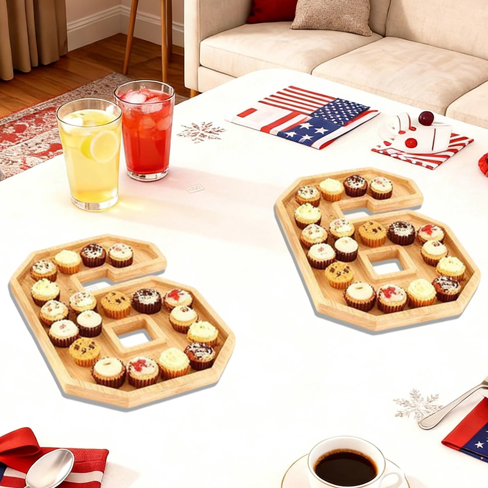 Wooden 2026 Party Supplies Charcuterie Numbers Fillable Decoration,2026 Graduation Fillable Numbers,Number Charcuterie Board Box for Fruit Cheese Platter Candy Cake Plates,Display Candy Snack Tray Number 6 - Image 4
