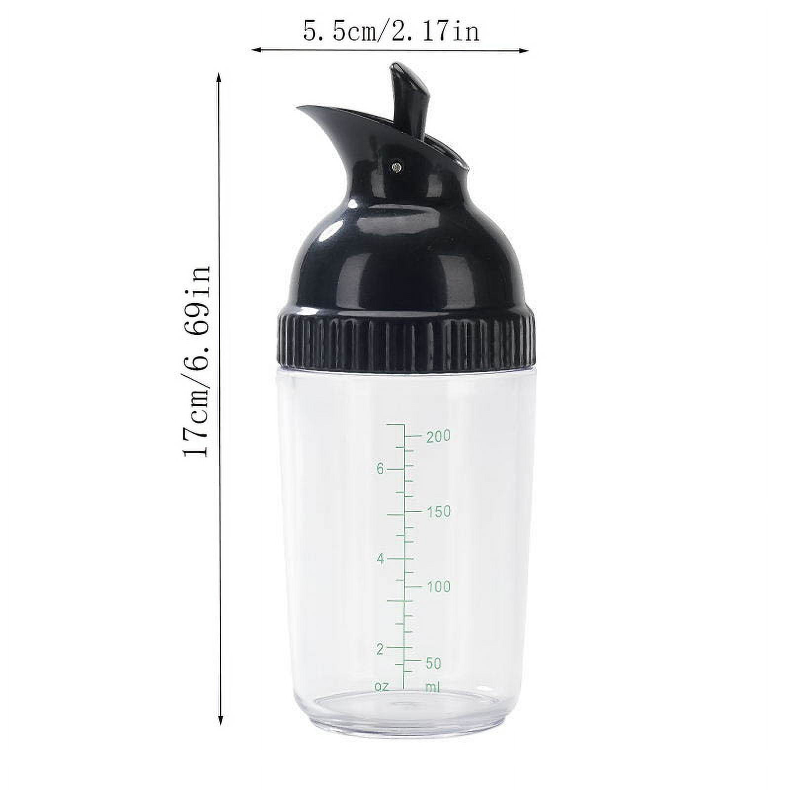 Salad Dressing Container, Condiment Bottles, Salad Dressing Bottles Salad Dressing Shaker BPA Prevent Leakage Salad Dressing Jar with Lid 200ml Green Black White - Image 2
