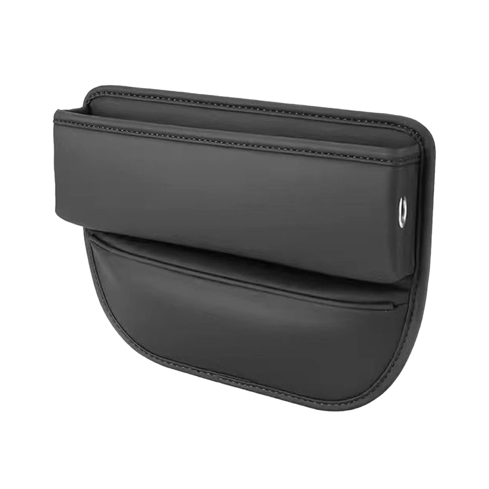 Car Seat Gap Filler, Premium Leather Car Seat Organizer, Universal Fit Car Seat Storage Box, Adjustable Front Seat Gap Filler for Phones, Glasses, Keys, Cards Black - Image 2