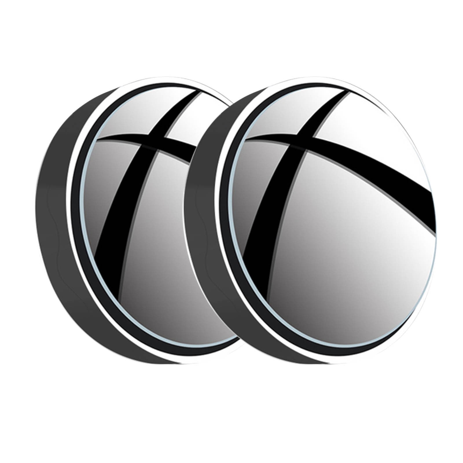 Suction Cup Car Convex Blind Spot Mirror, 2024 New Upgrade Blind Spot Mirror, 360° Wide Angle Side Rear View Mirror, Reversing Auxiliary Blind Spot Mirrors for Cars SUV and Trucks 2PCS Black - Image 2