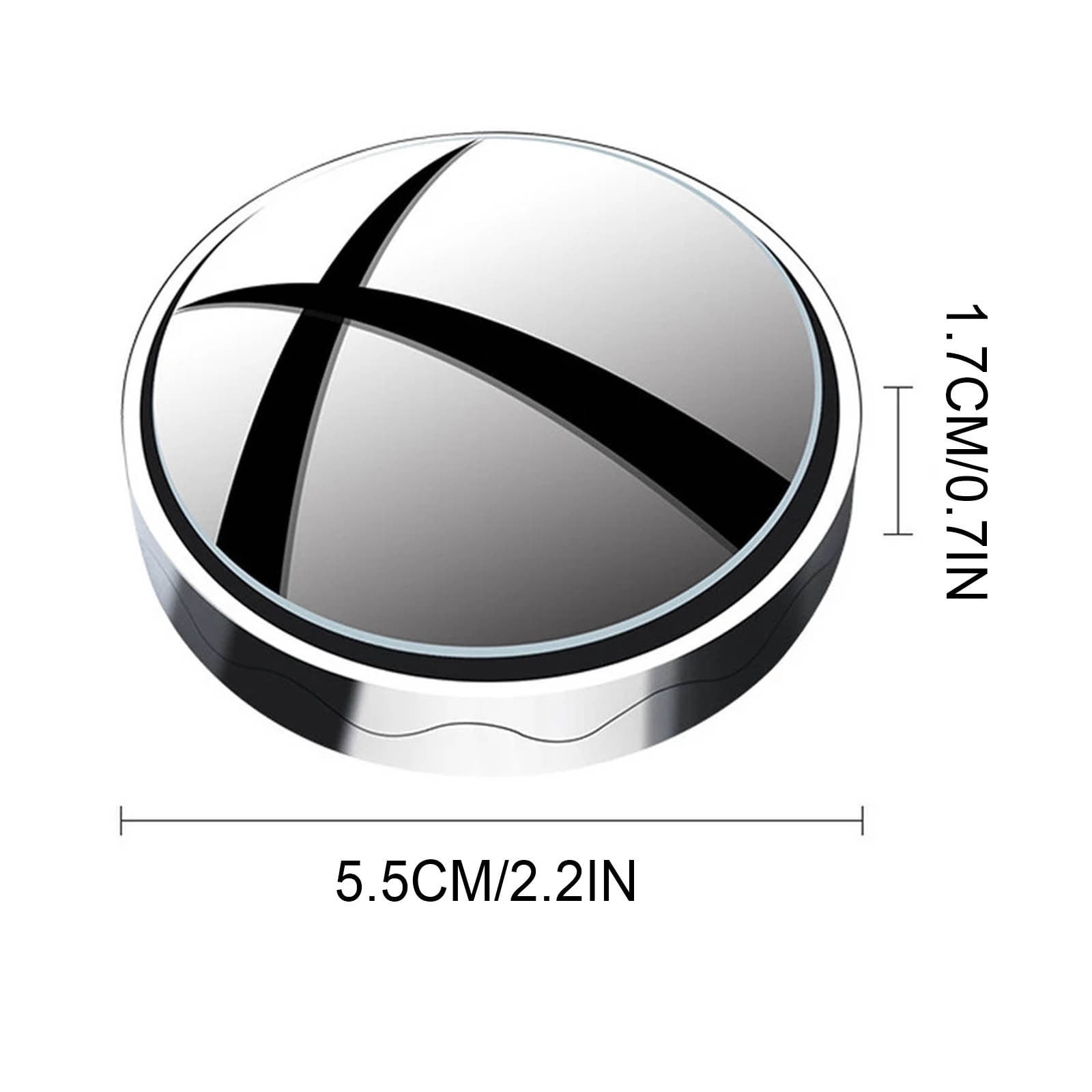 Suction Cup Car Convex Blind Spot Mirror, 2024 New Upgrade Blind Spot Mirror, 360° Wide Angle Side Rear View Mirror, Reversing Auxiliary Blind Spot Mirrors for Cars SUV and Trucks 2PCS Black - Image 5