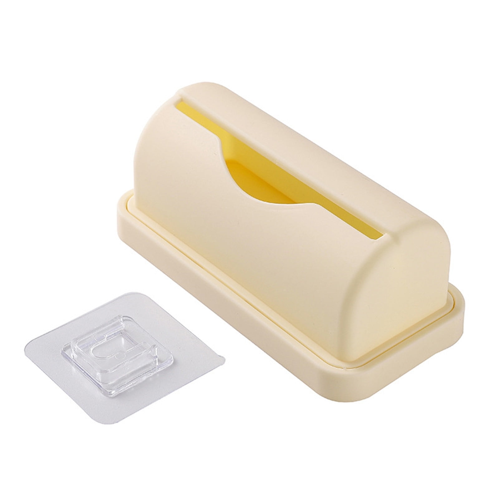 Trash Bags Dispenser Bag Dispenser For Small Bin Liner Kit Trash Bag Dispenser For Bottom Of Can Trash Can Liner Dispenser No Punching Required Wall Mount Garbage Bag Dispenser Beige - Image 1