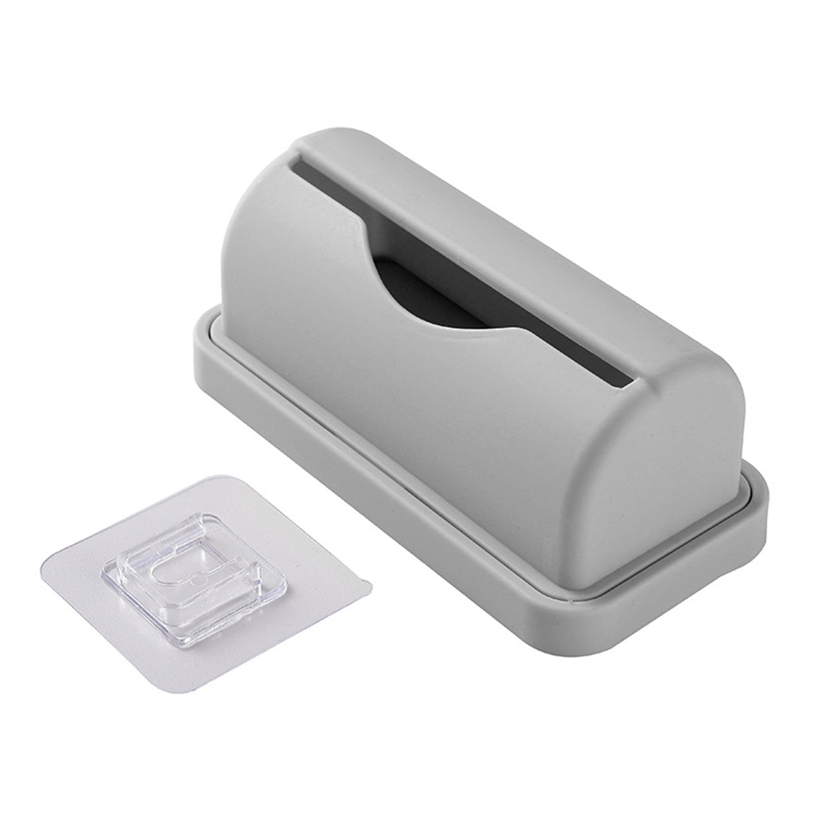 Trash Bags Dispenser Bag Dispenser For Small Bin Liner Kit Trash Bag Dispenser For Bottom Of Can Trash Can Liner Dispenser No Punching Required Wall Mount Garbage Bag Dispenser Gray - Image 1