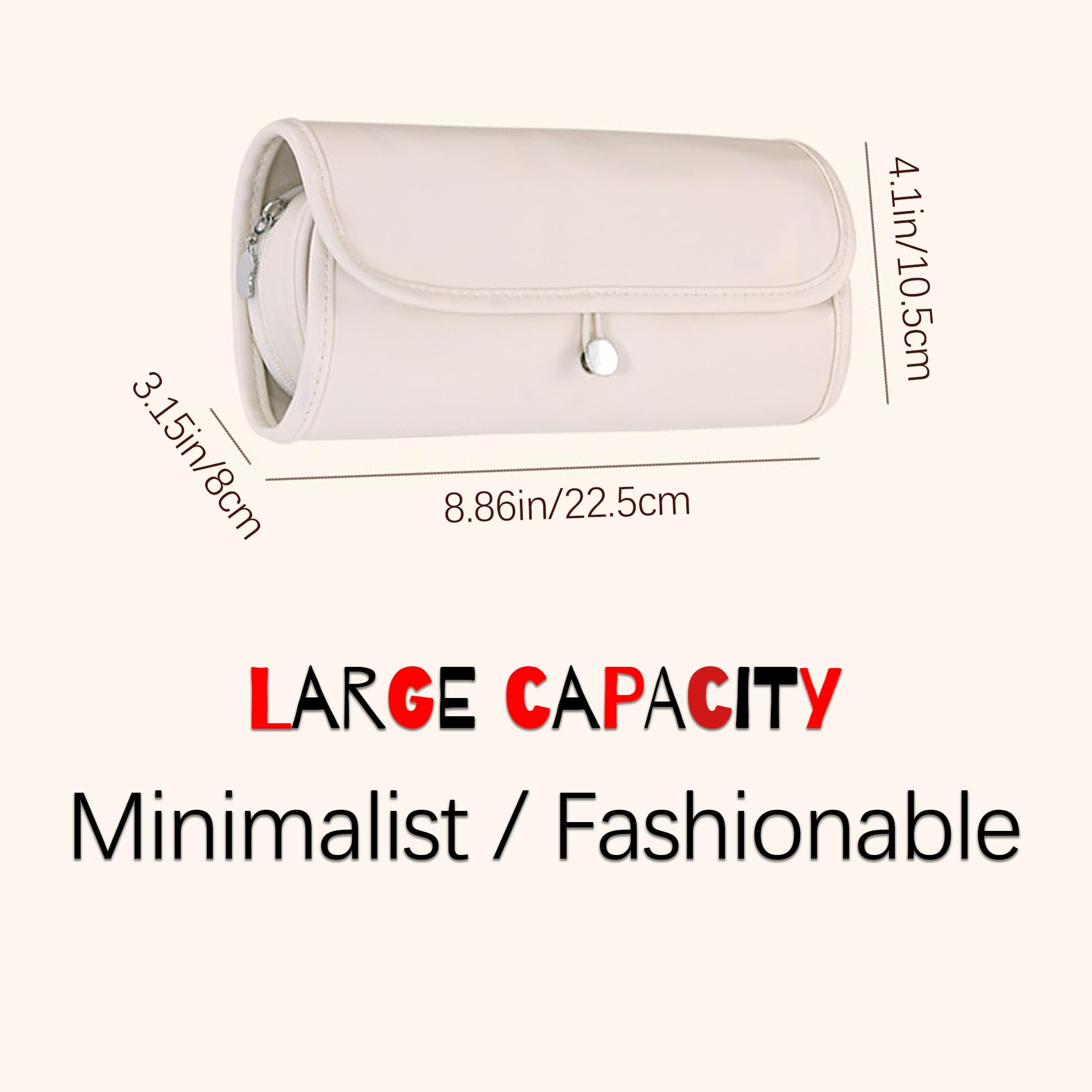 1pcs Toiletry Bag - Makeup Bag - Portable Foldable Makeup Bag, Multi-Compartment Cosmetic Box, Waterproof Travel & Daily Storage Bag Made of PU Leather - Image 2