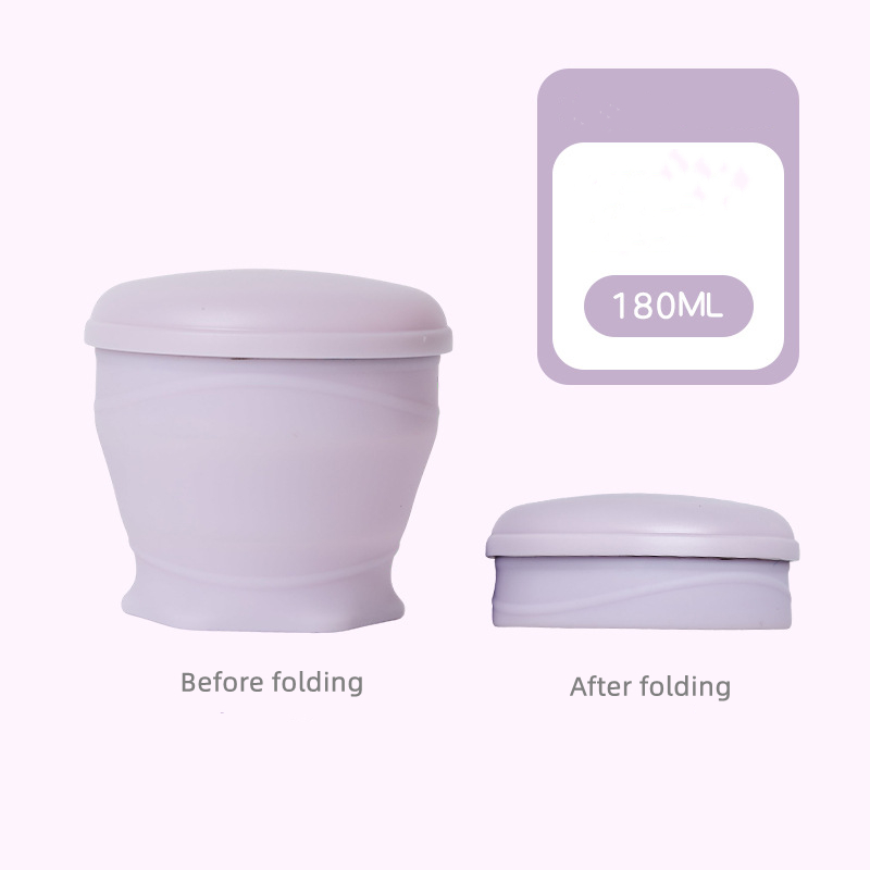 1pcs Water Bottle - Collapsible Cup - Silicone Collapsible Travel Mug, Reusable, Portable, Foldable Design, Outdoor, Hot and Cold Drinks, Hiking, Camping(Purple) - Image 1