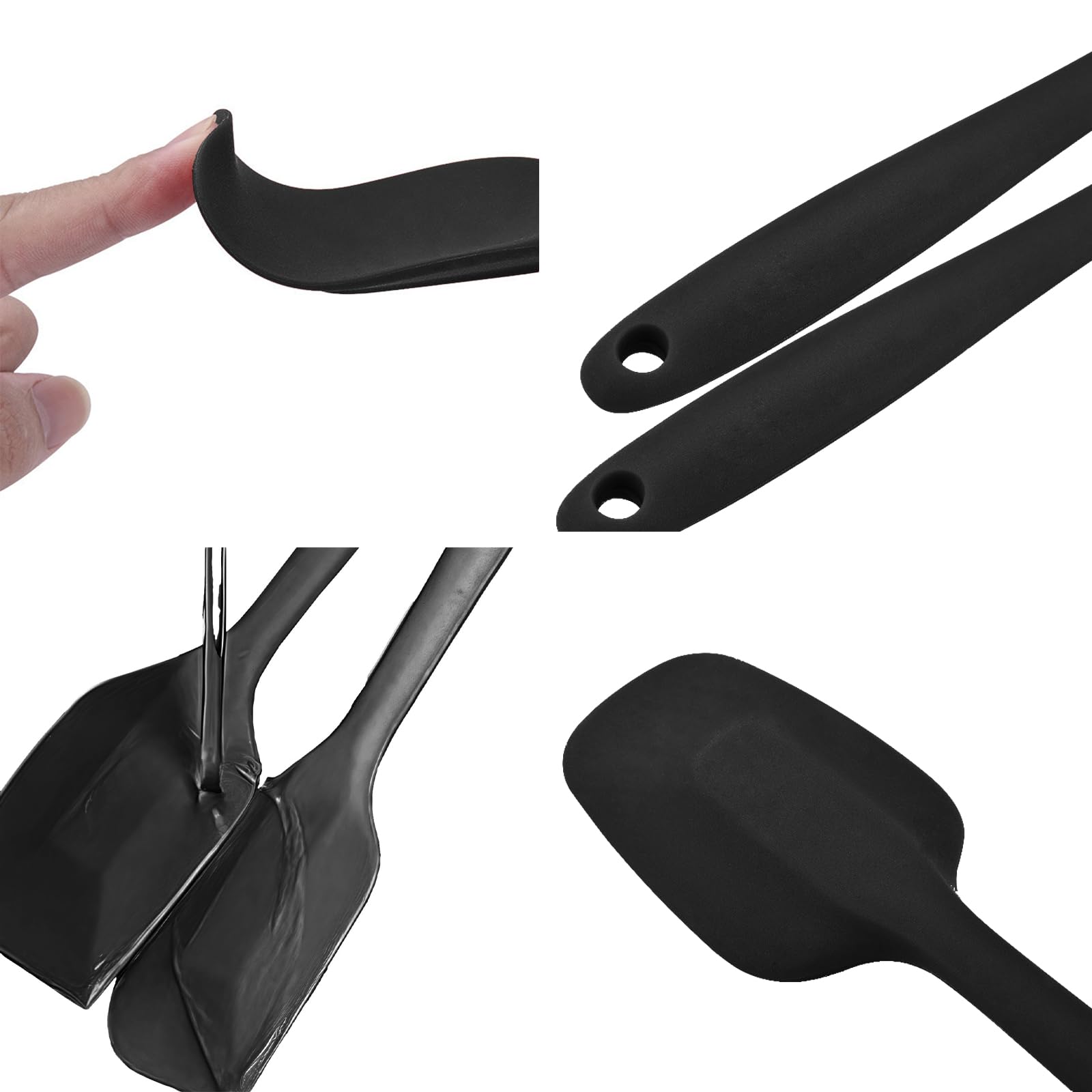 Baking - Silicone Spatulas - Set of 6 Silicone Spatulas, Heat Resistant up to 600°F, Food Safe, BPA Free, Flexible, Suitable for Frying Eggs, Burgers and Pancakes（Beige） - Image 3