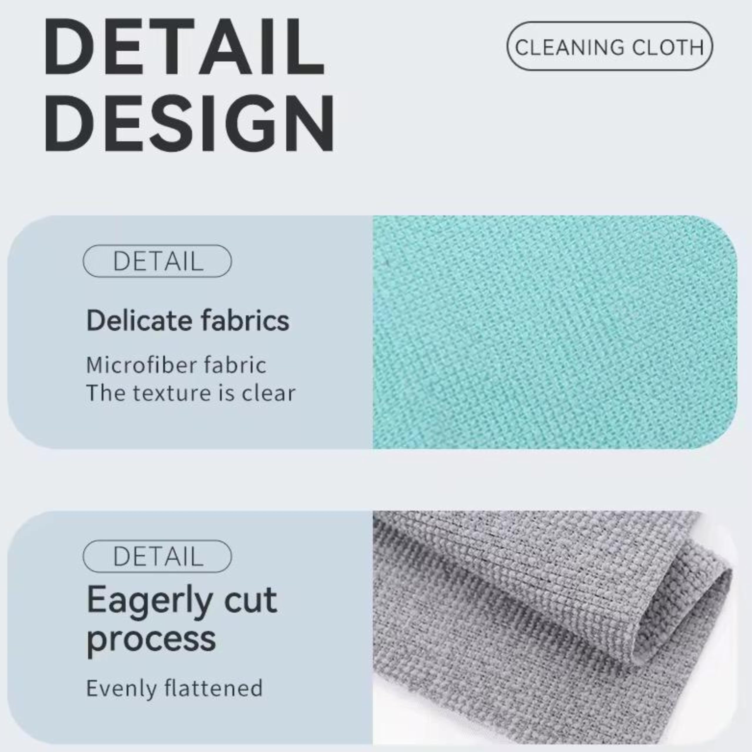 Microfiber Cloths in Dispenser Box - Cleaning Cloths - Miracle Cloths - Dish Cloths - Polishing Cloths - Reusable Cloths - Kitchen Cloths - Car Cleaning - Dust Cloths - Dry and Wet - Washable - Microfiber - Gray - 20 Pieces - Image 3