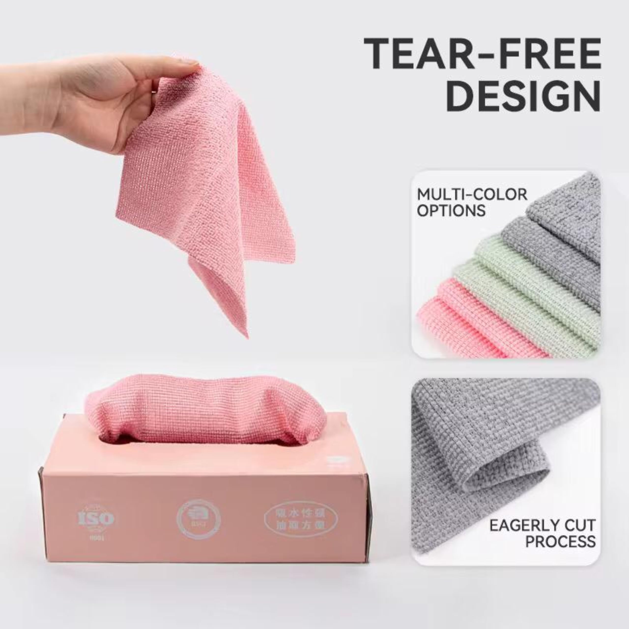 5 PCS Kitchen paper towel/dishcloth/microfiber cleaning cloths | Lint-free | Reusable for home, kitchen, car | Strong water absorption, washable | No streaks, ideal for dishes, glasses, and countertops (20 pieces) - Image 8