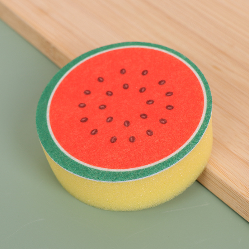 Kitchen Cleaning Sponge | Thick scouring pad | Suitable for dishes, pans, and fruit bowls | Powerful cleaning, durable, and long-lasting(watermelon) - Image 1