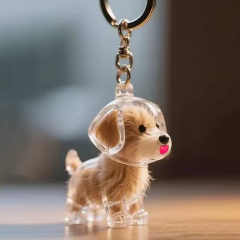 Keychain - Pet Hair - Storage Box - Pendants - Capsule Toy - Dog Hair Capsule - Memorial Pendant - Bag Keychain - Pendants - Memory Capsule Pendant - Cat Hair Collection - DIY - 1 Piece - Image 1