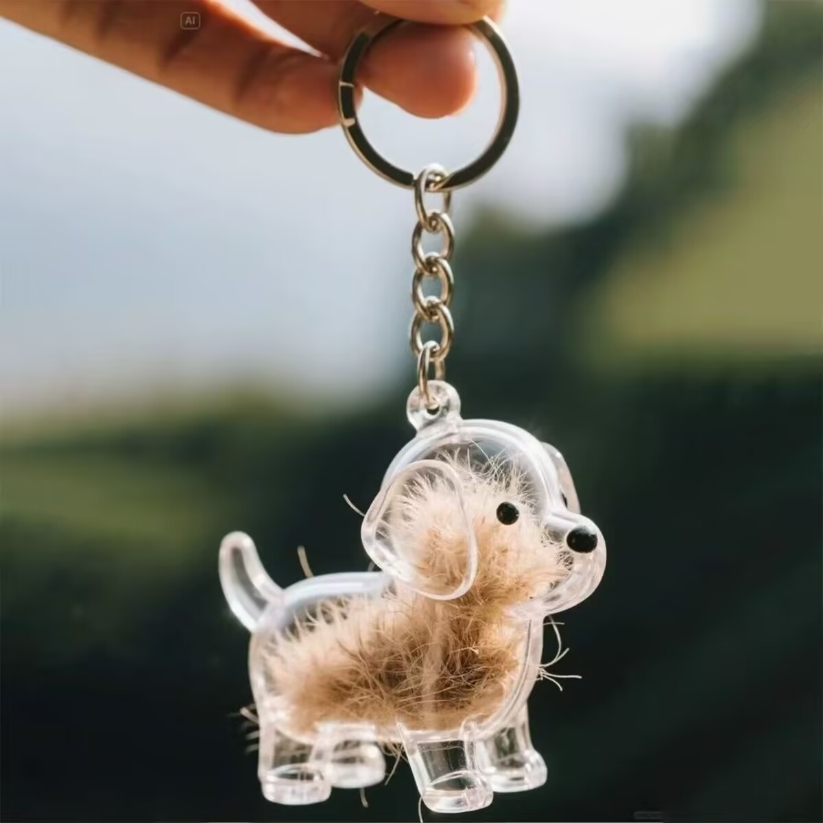 Keychain - Pet Hair - Storage Box - Pendants - Capsule Toy - Dog Hair Capsule - Memorial Pendant - Bag Keychain - Pendants - Memory Capsule Pendant - Cat Hair Collection - DIY - 1 Piece - Image 1