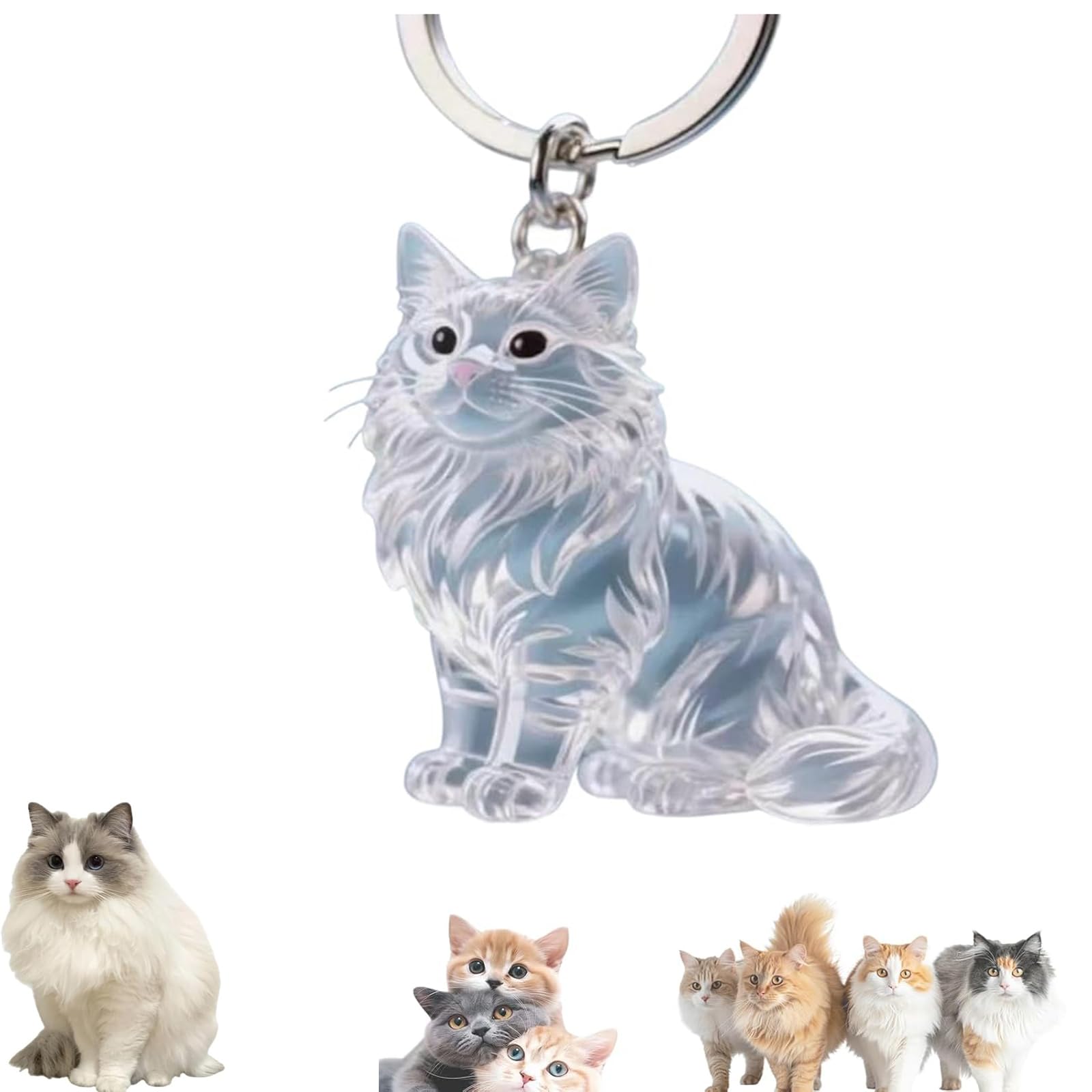Keychain - Pet Hair - Storage Box - Pendants - Capsule Toy - Dog Hair Capsule - Memorial Pendant - Bag Keychain - Pendants - Memory Capsule Pendant - Cat Hair Collection - DIY - 1 Piece - Image 1