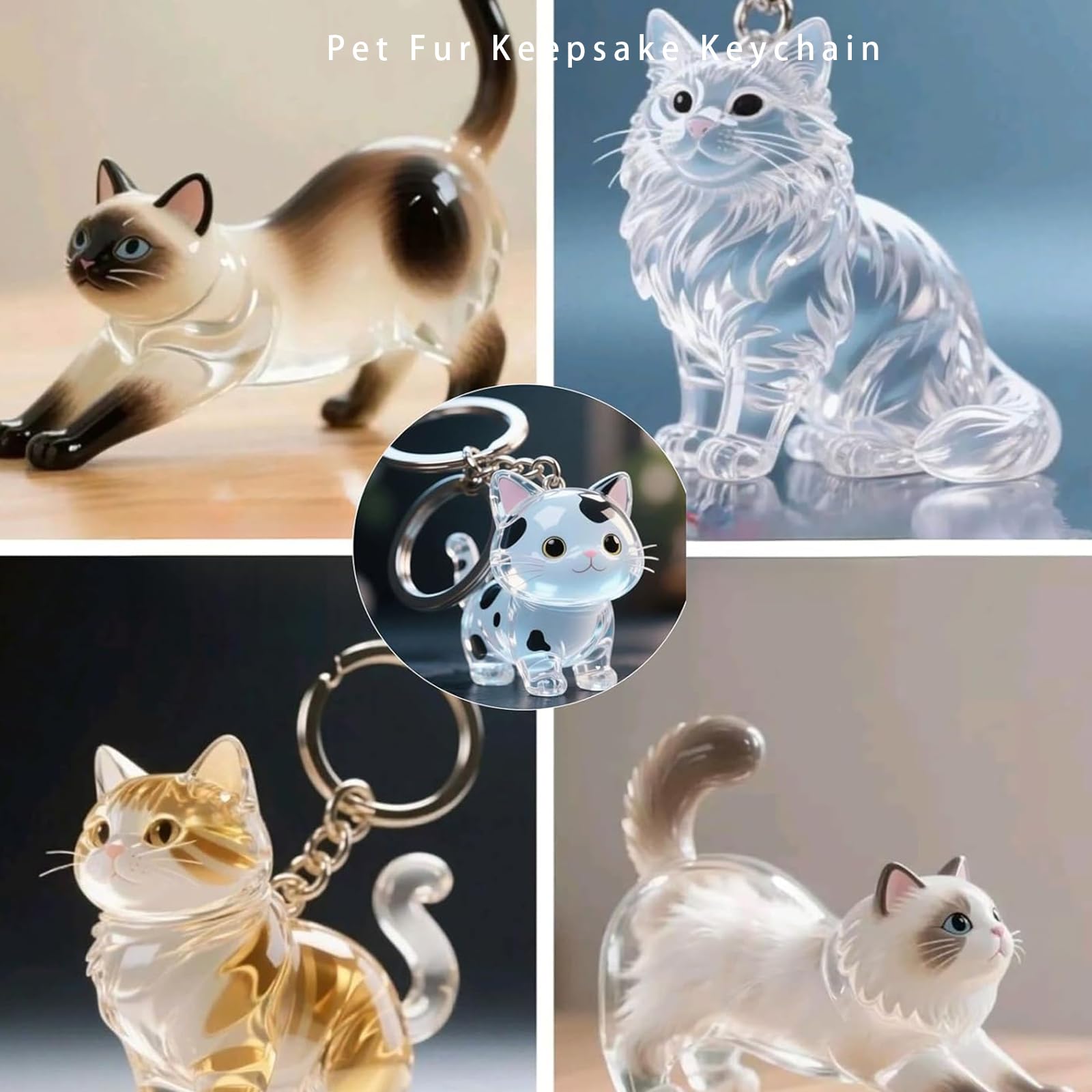 Keychain - Pet Hair - Storage Box - Pendants - Capsule Toy - Dog Hair Capsule - Memorial Pendant - Bag Keychain - Pendants - Memory Capsule Pendant - Cat Hair Collection - DIY - 1 Piece - Image 3