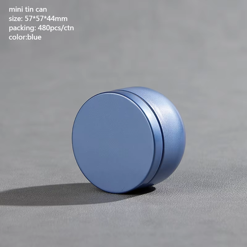 Tea Box - Portable Mini Tea Caddy, Large Tea Storage Container, Small Round Tin Coffee Caddy - Image 1