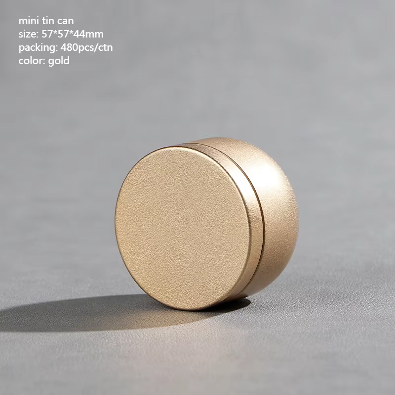 Tea Box - Portable Mini Tea Caddy, Large Tea Storage Container, Small Round Tin Coffee Caddy - Image 1