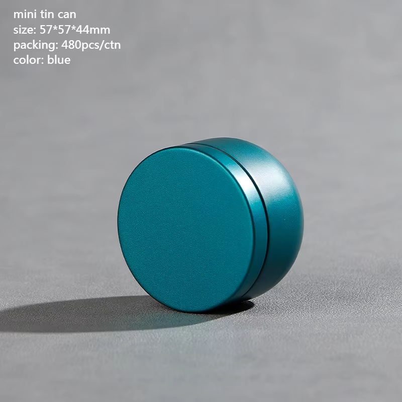 Tea Box - Portable Mini Tea Caddy, Large Tea Storage Container, Small Round Tin Coffee Caddy - Image 1