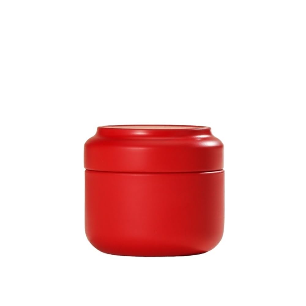 Tea Box - Portable Mini Tea Caddy, Large Tea Storage Container, Small Round Tin Coffee Caddy - Image 1