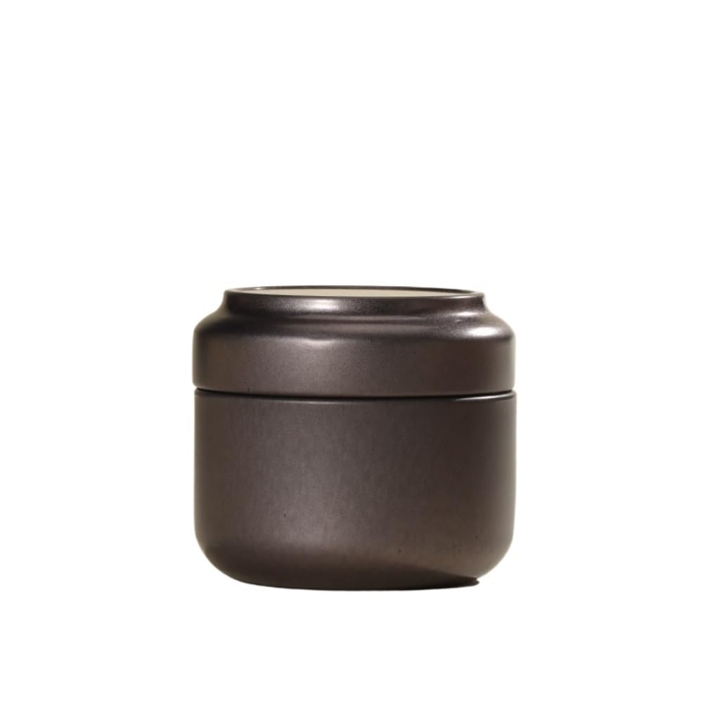 Tea Box - Portable Mini Tea Caddy, Large Tea Storage Container, Small Round Tin Coffee Caddy - Image 1