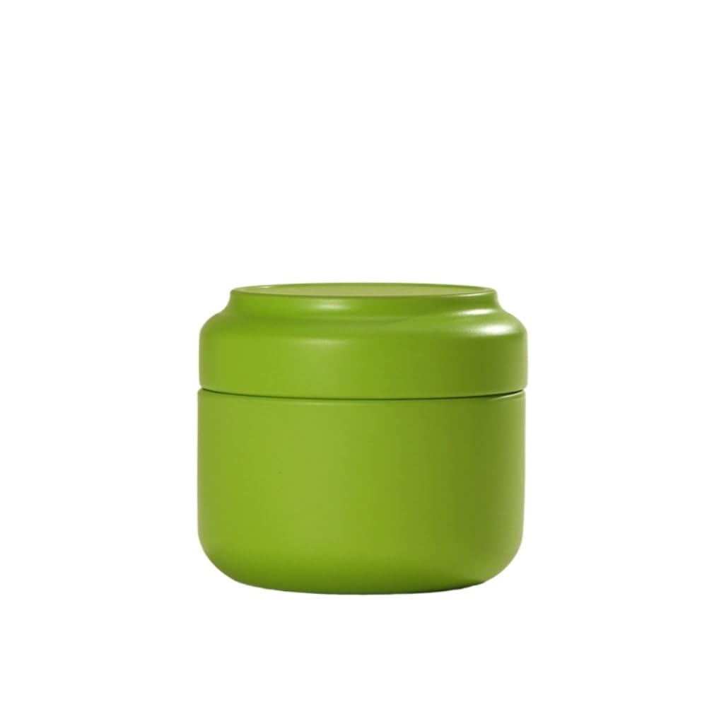 Tea Box - Portable Mini Tea Caddy, Large Tea Storage Container, Small Round Tin Coffee Caddy - Image 1
