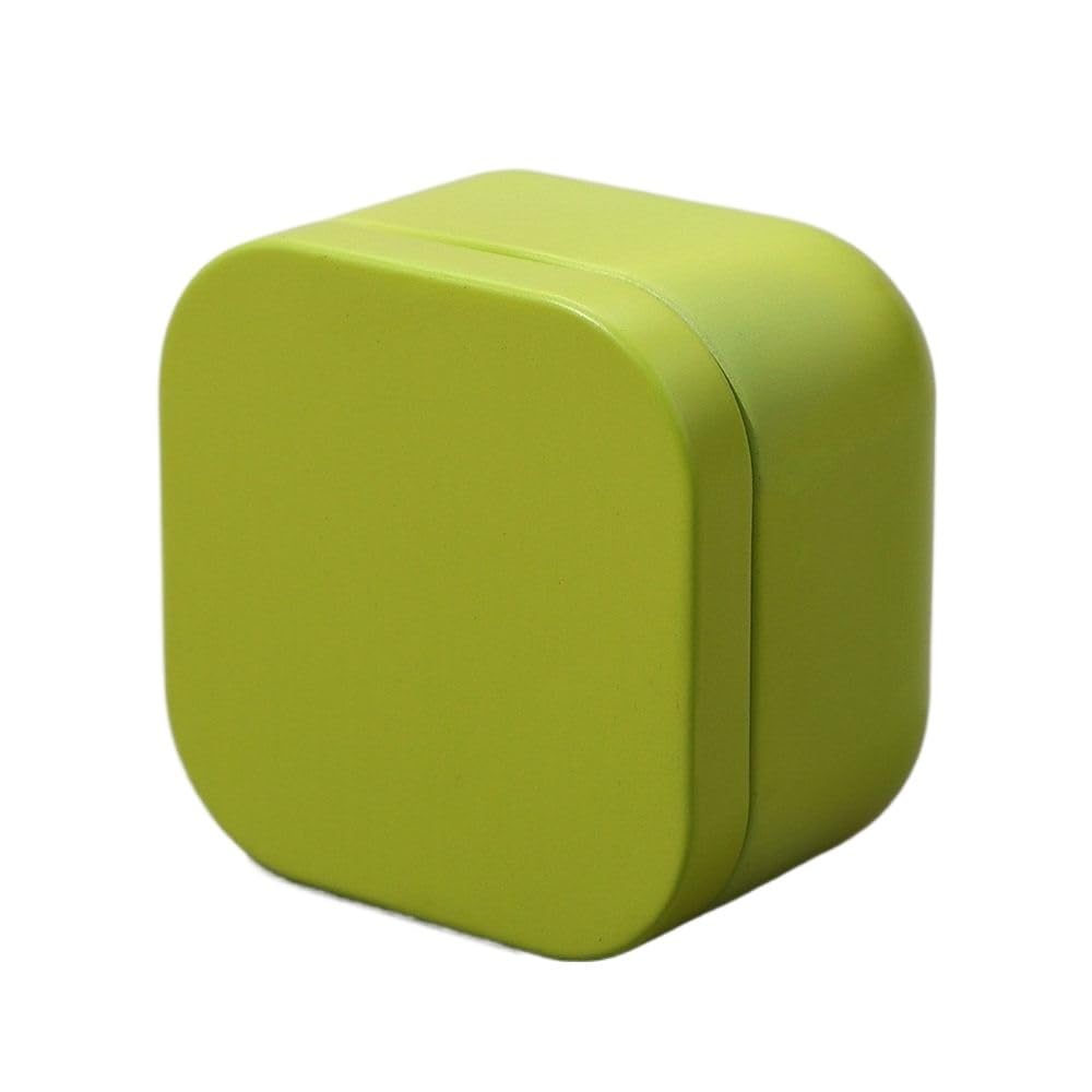 Tea box - Square tin container, tea caddy, metal candy box - Image 1