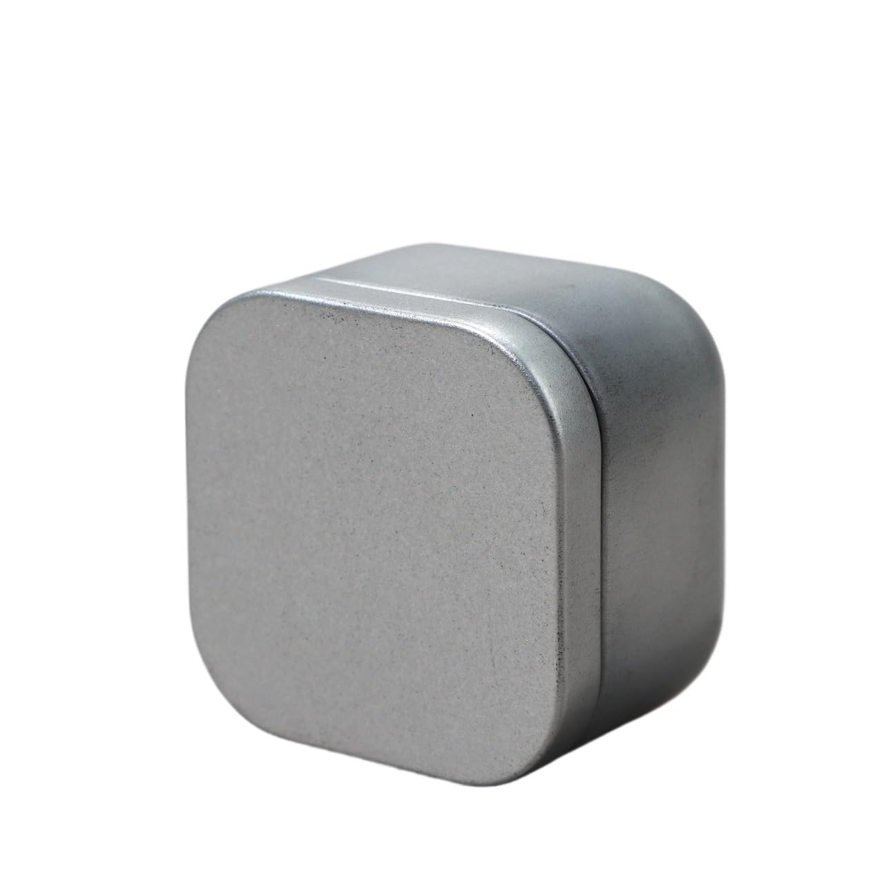 Tea box - Square tin container, tea caddy, metal candy box - Image 1
