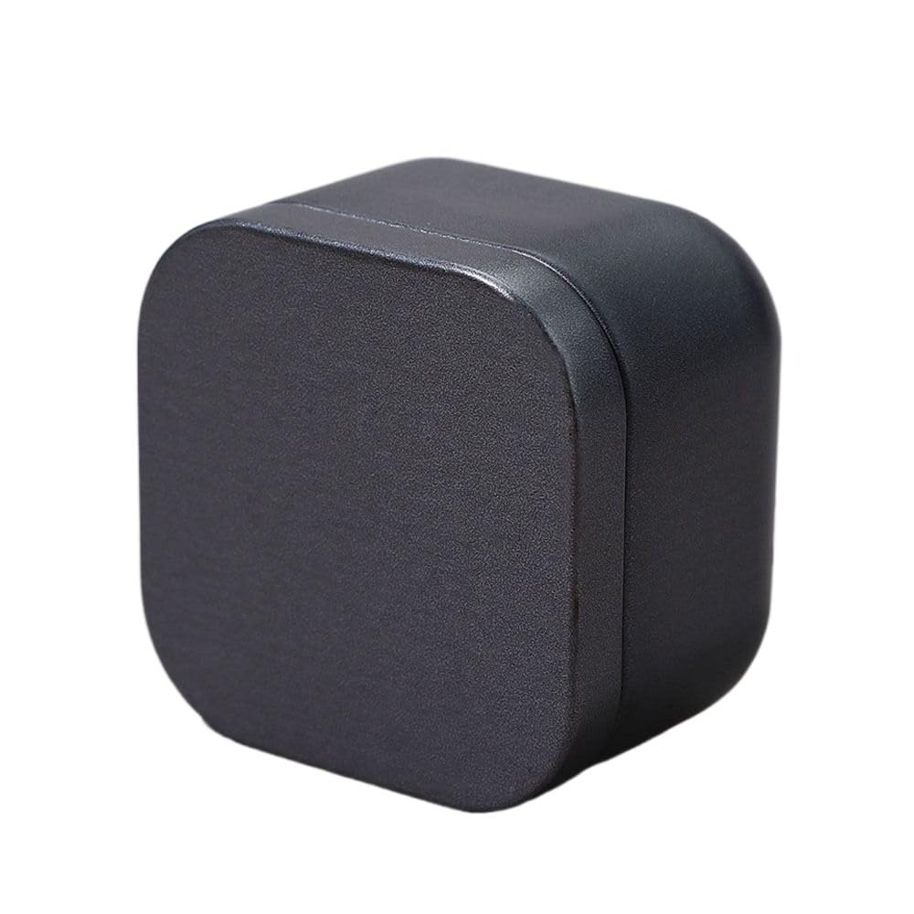 Tea box - Square tin container, tea caddy, metal candy box - Image 1