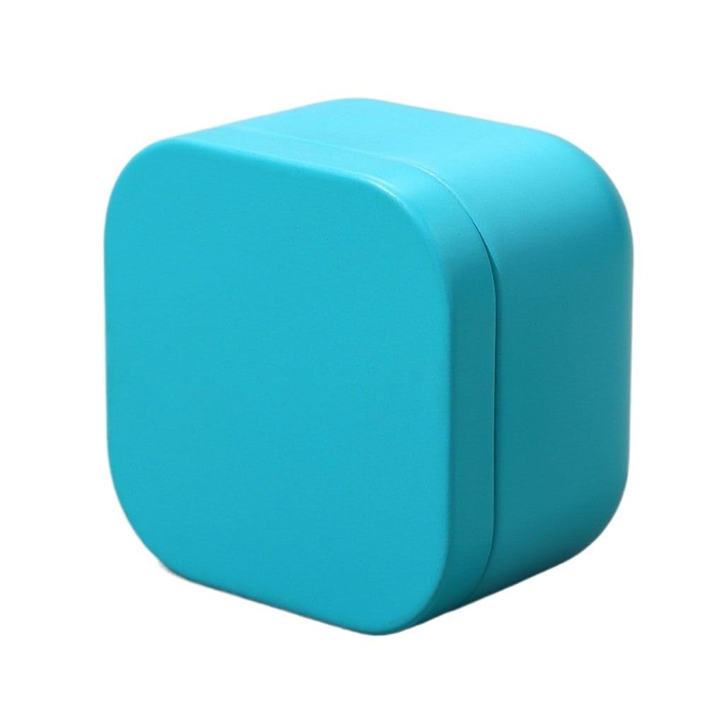 Tea box - Square tin container, tea caddy, metal candy box - Image 1