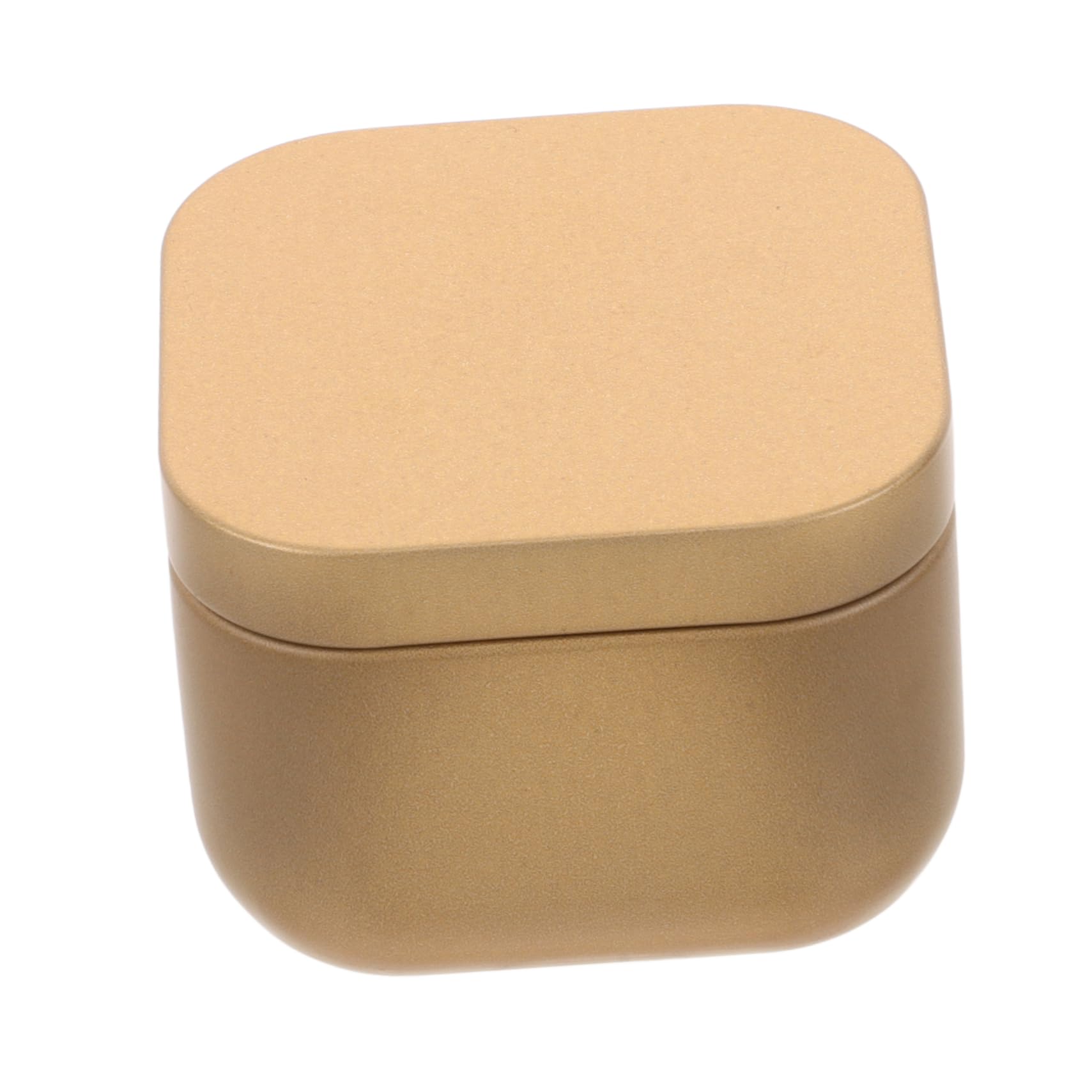 Tea box - Square tin container, tea caddy, metal candy box - Image 1