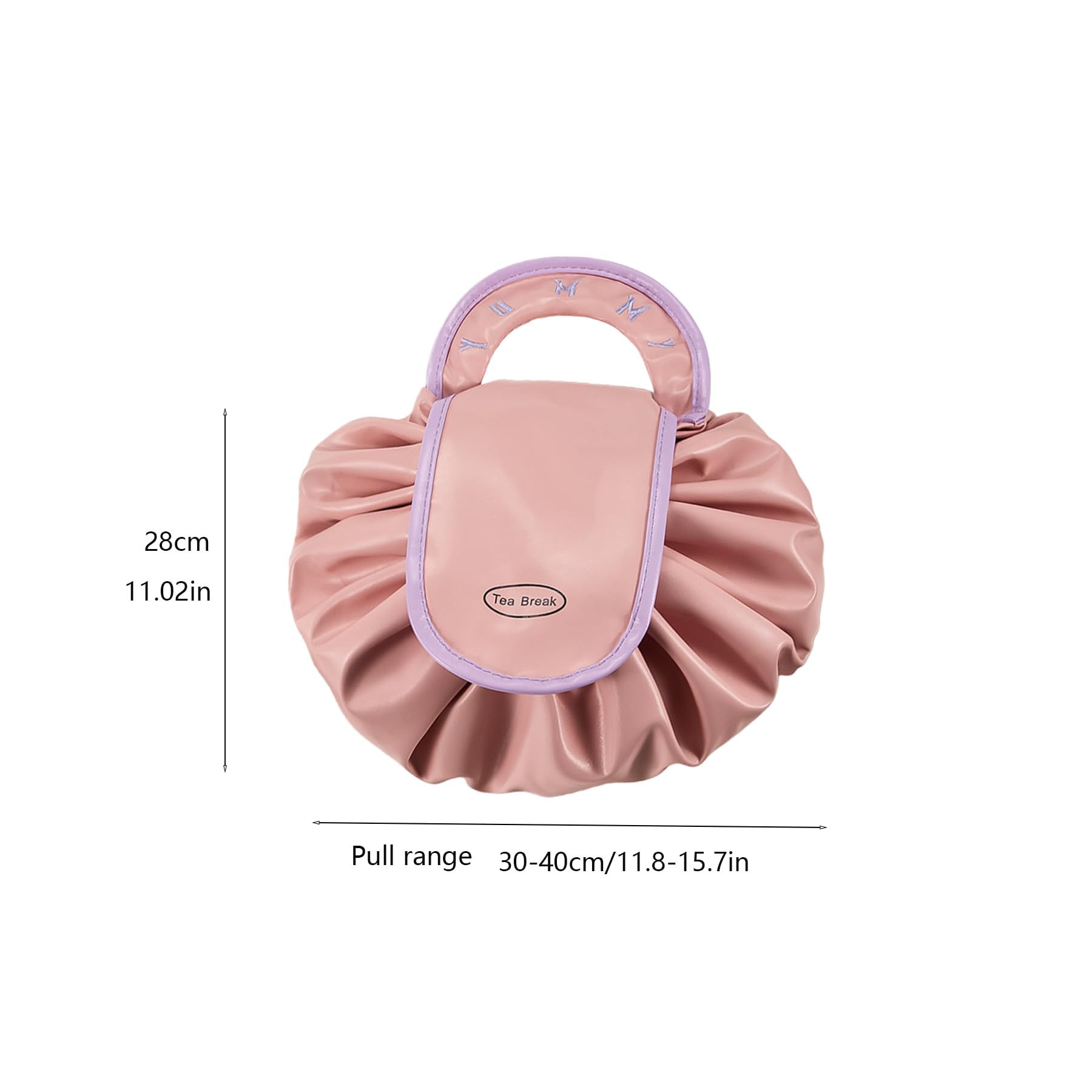 Make up bag-Portable Cosmetic Bag-Large Capacity Organizer-With Drawstring & Handle-Waterproof Toiletry Bag-Suitable for Gym-Beach-Business Trips - Image 2