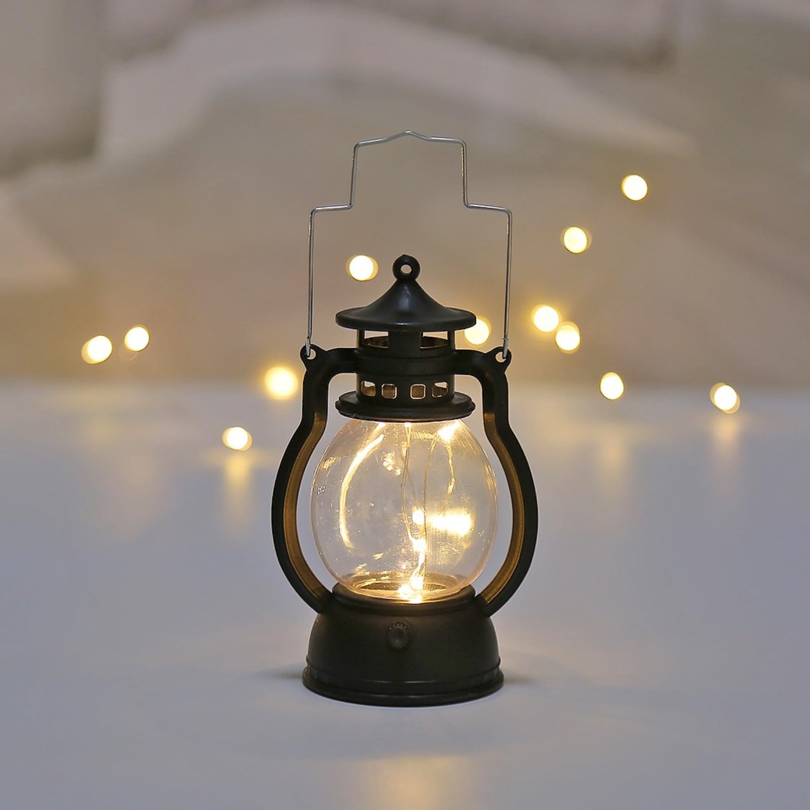 Battery operated candles - LED candles - candles - Hangable - Retro decorations - Christmas candles - LED candles with moving flame - Rituals products - candle stand - rechargeable candles - moving battery candles - Black - Image 1