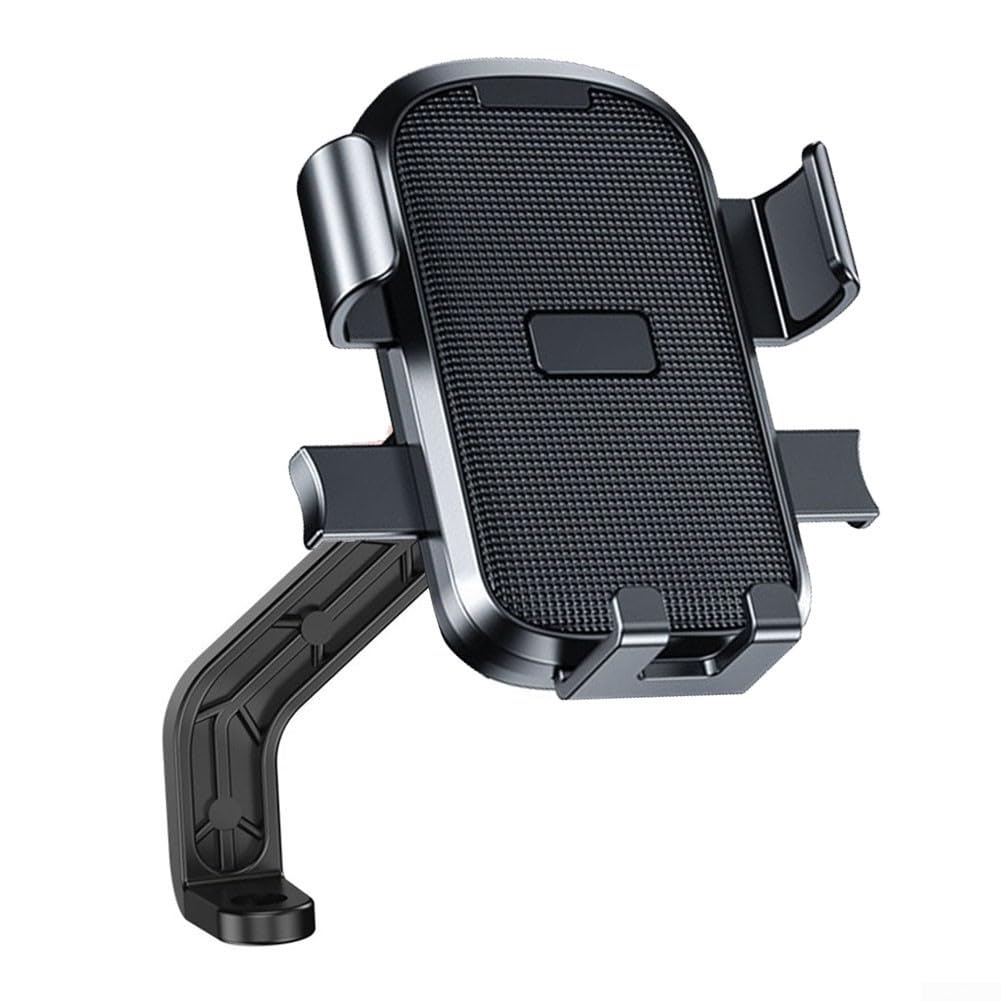 Bicycle Phone Holder - Universal - Shock and Vibration Protection - Bicycle/Motorcycle/Scooter/ATV - Phone Stand - Smartphone Holder - 360 Degree Rotatable - Black - Image 1