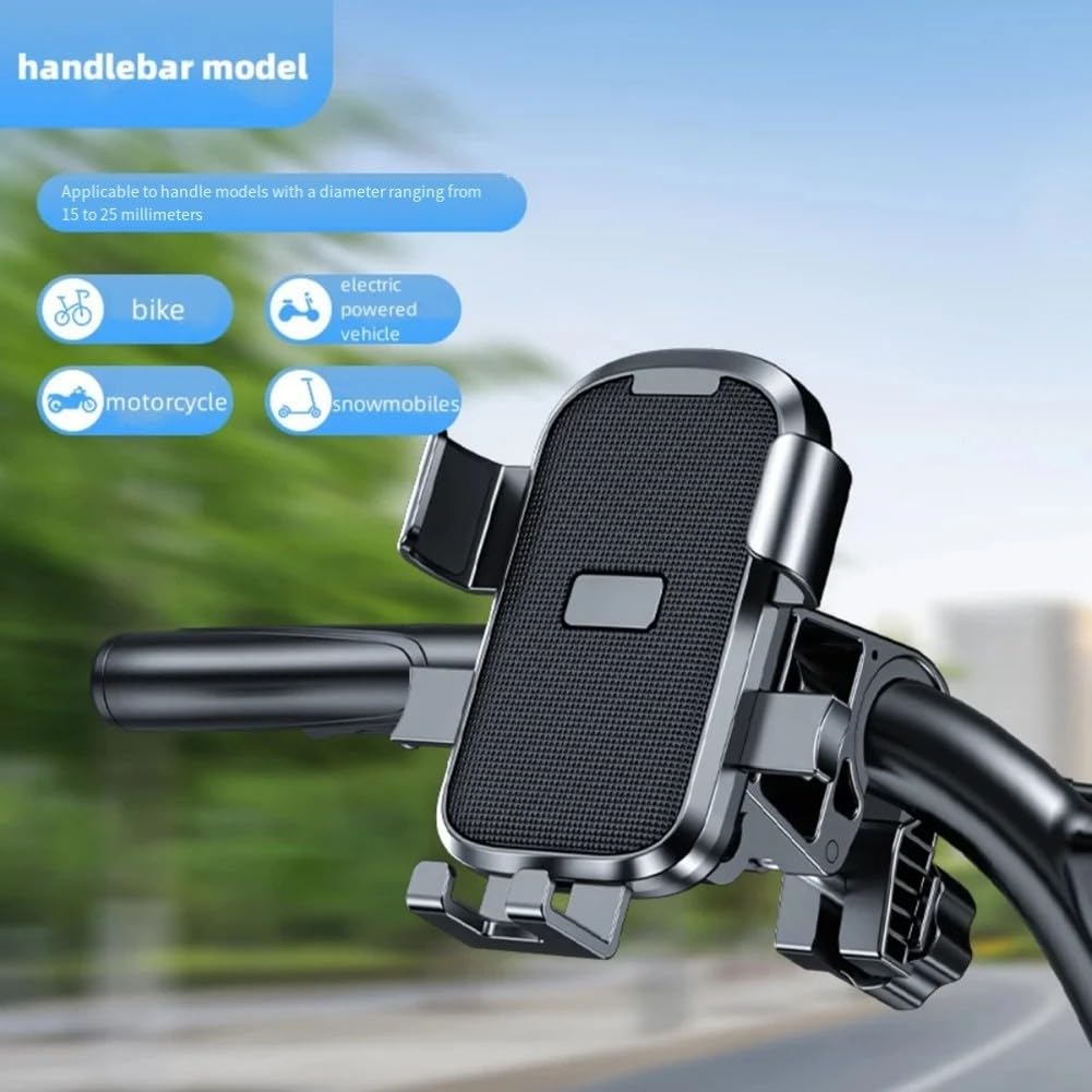 Bicycle Phone Holder - Universal - Shock and Vibration Protection - Bicycle/Motorcycle/Scooter/ATV - Phone Stand - Smartphone Holder - 360 Degree Rotatable - Yellow - Image 3