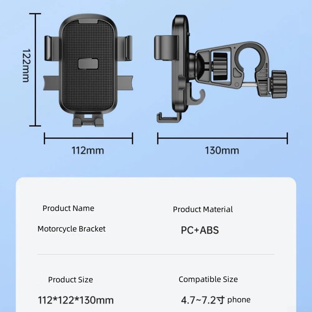 Bicycle Phone Holder - Universal - Shock and Vibration Protection Bicycle/Motorcycle/Scooter/ATV - Phone Stand - Smartphone Holder - 360 Degree Rotatable - Pink - Image 2