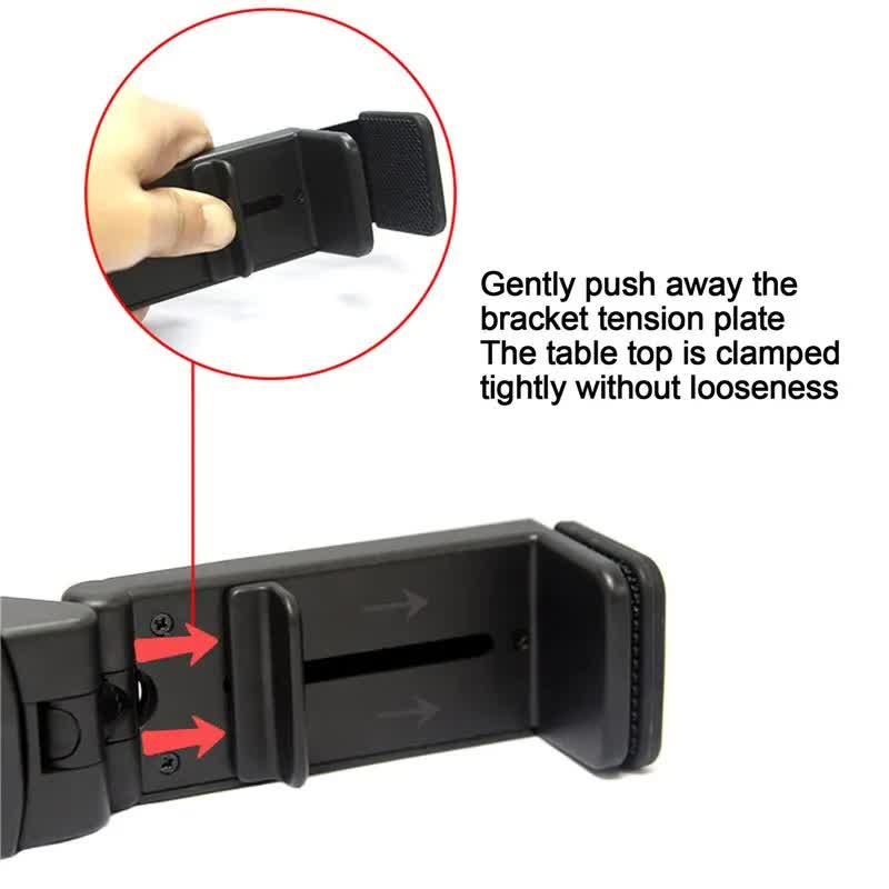 Phone Holder Desk - Tablet Holder - Smartphone Stand - Foldable - Adjustable - Universal - Desk Accessories - Phone Stand - Compact - Travel - Black - 1 piece - Image 5