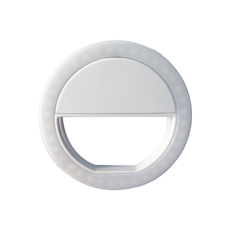 Ring Lamp Phone - Selfie Lamp - LED Ring Light - TikTok Lamp - Vlog Lighting - Makeup Light - Smartphone Gadgets - Clip On - 3 Modes - Rechargeable - White - 1 piece - Image 1