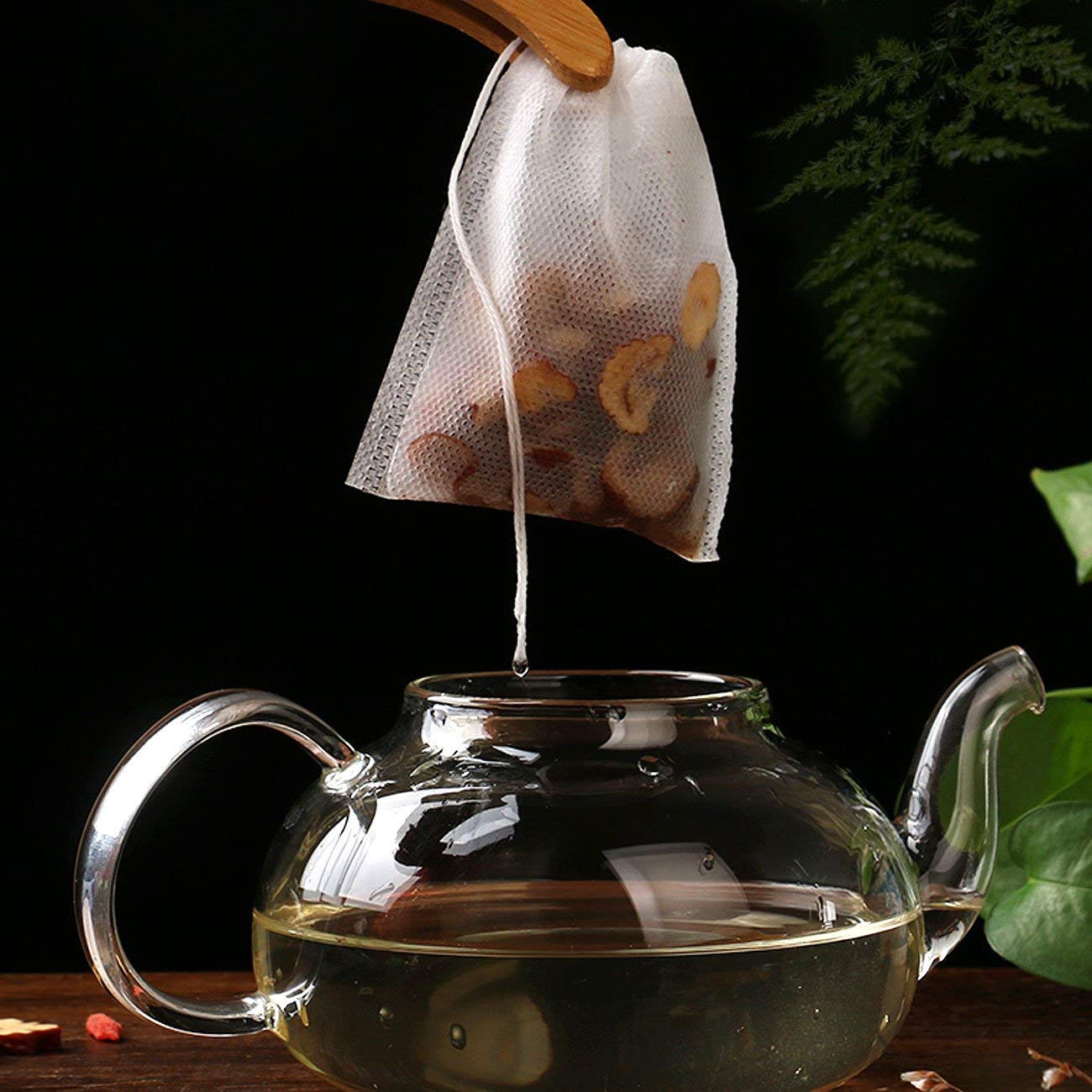 Tea Bags - Empty Tea Bags - Tea Filters - Coffee Filters - Filter Bags - Herbal Bags - Tea Strainer - Disposable Tea Filters - Drawstring Bags - Loose Tea - Ground Coffee - Bulk Pack - Unscented - 7 x 9 cm - White - 400 Pieces - Image 5