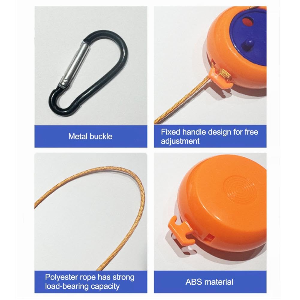 Travel Clothesline - Roll-Up Clothesline - Camping Clothesline - Clothesline - Extendable Clothesline - Clothing Line - Holiday Accessories - Camping Drying Rack - Portable Clothesline - Compact Design - With Carabiner - Non-slip - Indoor and Outdoor - Ca - Image 5