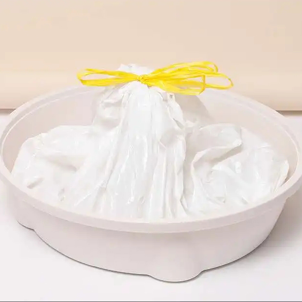 Cat Litter Bags - Cat Litter Liner - Cat Litter Bags - With Drawstring - Extra Strong - Cat Litter Bags - Hygiene - Leakproof - Thick Plastic Bags - Cat Accessories - Cleaning - Universal - Large Size - Tear-resistant - White - 3 pieces - Image 3