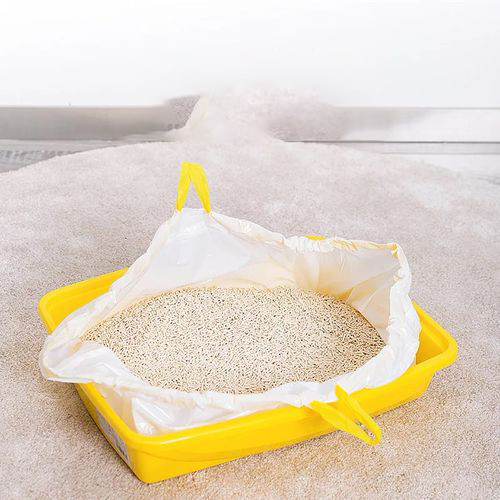 Cat Litter Bags - Cat Litter Liner - Cat Litter Bags - With Drawstring - Extra Strong - Cat Litter Bags - Hygiene - Leakproof - Thick Plastic Bags - Cat Accessories - Cleaning - Universal - Large Size - Tear-resistant - White - 3 pieces - Image 5
