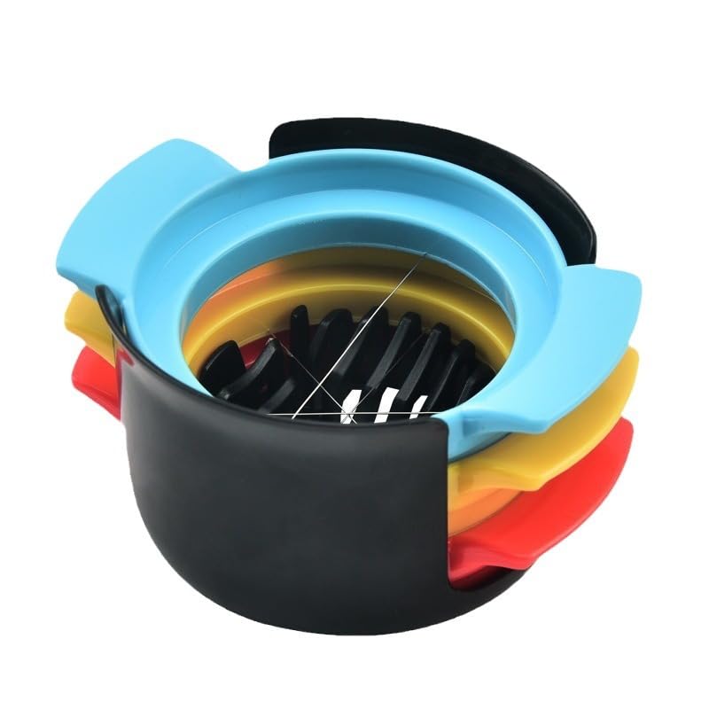 Egg Slicer - Multifunctional Egg Slicer - 3 in 1 Egg Slicer - Egg Splitter - Mushroom Slicer - Kitchen Aid - Cutting Aid - Kitchen Utensils - Stainless Steel Egg Slicer - Fruit Slicer - Strawberry Slicer - Kitchen Gadget - Kitchen Accessories - Colorful - - Image 1